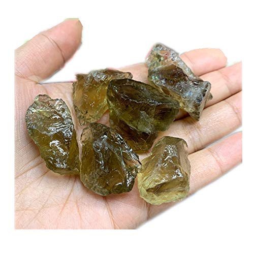 Natural 1 lb Brown Citrine Quartz Crystal Stone Rough Raw Original Rock Stones Specimen Healing Collection Mineral Stone for Tumbling Lapidary Polishing Wicca Reiki Crystal Healing and Crafts