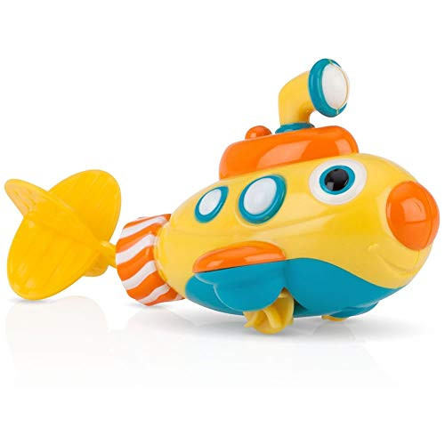 Nuby Little Submarine Pull String Bath Toy 6 Month Plus Yellow