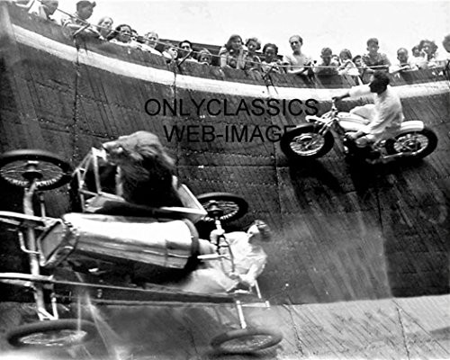 OnlyClassics 1938 Wall of Death AUTO Racing Midget Sidecar with Lion Motorcycle 8X10 Photo NJ OnlyClassics 1938 Wall of Death AUTO Racing Midget Sidecar with Lion Motorcycle 8X10 Photo NJ