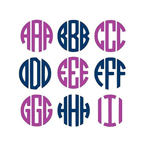 Sale Circle Monogram Alphabet for Studio Machines studio3 Decal Vinyl Decal Sticker