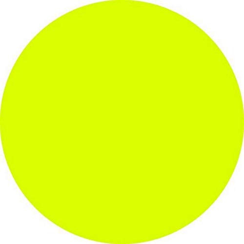 2 inch Diameter Fluorescent Chartreuse Circle Labels -500 per Roll-