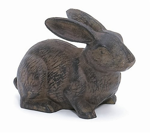 Full Bodied Cast Iron Rabbit Garden Figure by INsideOUT