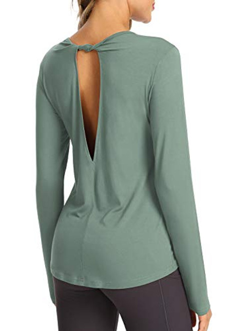 Bestisun Yoga Long Sleeve Tops Gym Shirt Activewear Exercise Clothes Tunic Workout Tops Thumbhole Shirts for Women Gray Green S Bestisun Yoga Long Sleeve Tops Gym Shirt Activewear Exercise Clothes Tunic Workout Tops Thumbhole Shirts for Women Gray Green S