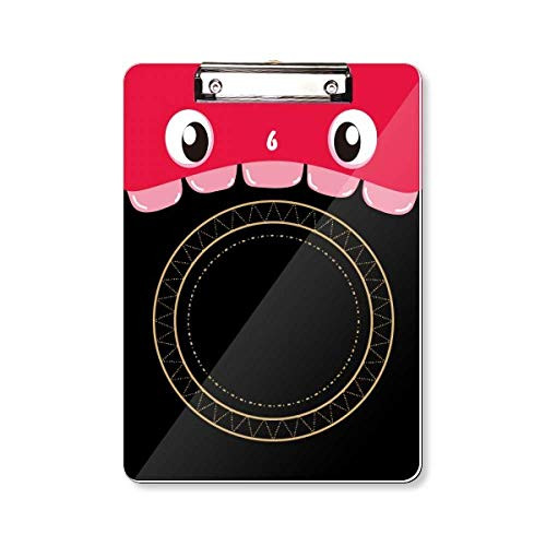 Shape Circle Symbol Totem Pattern Mouth Clipboard Folder File Pad Backing Plate A4