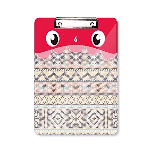 Rhombus Octagonal Triangle Pattern Mouth Clipboard Folder File Pad Backing Plate A4
