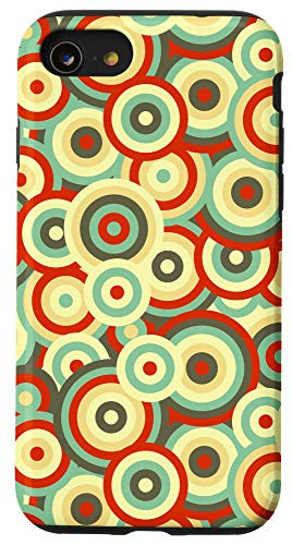 iPhone SE -2020- / 7 / 8 Retro Pattern 1970s Nostalgic Circles Case