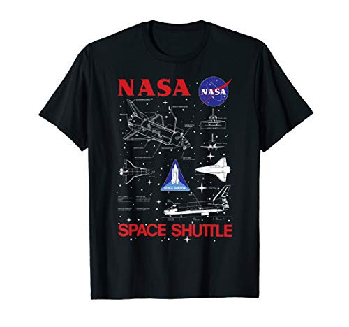 NASA Space Shuttle Schematic Blue Print T-Shirt