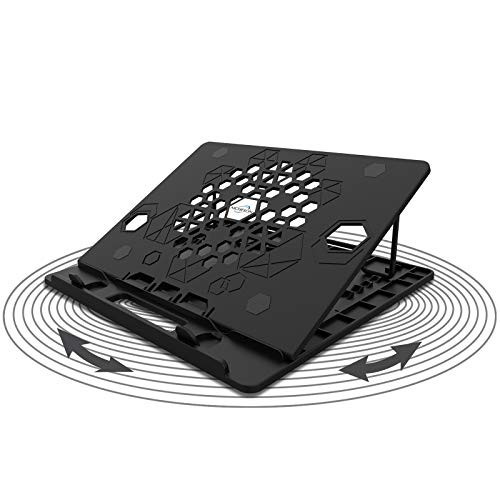 AICHESON 360 Rotatable Laptop Stand Adjustable Height Notebook Holder Ergonomic Ventilated Portable Laptop Riser Compatible with 10 inch-15.6 inch Laptops Black