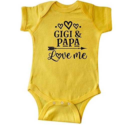 inktastic Gigi and Papa Love Me Infant Creeper 6 Months Yellow 389e9 inktastic Gigi and Papa Love Me Infant Creeper 6 Months Yellow 389e9