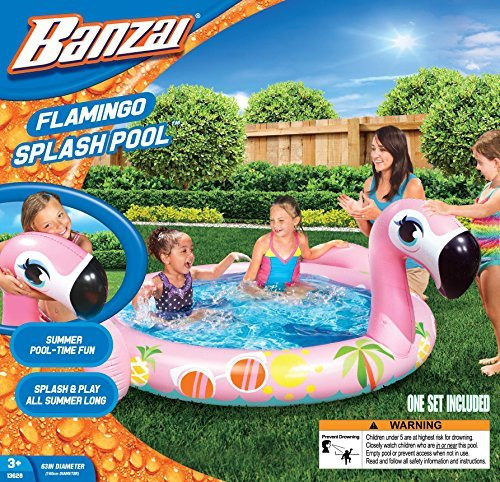 Banzai Flamingo Splash Pool (Outdoor Backyard Aqua Summer Spring)