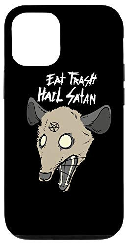 iPhone 12/12 Pro Eat Trash Hail Satan Funny Occult Possum Satanic Pentagram Case