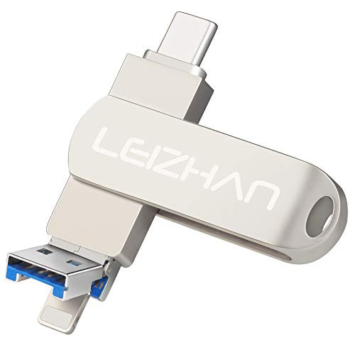 32GB Flash Drive for iPhone External Storage Memory 3 in 1 Thumb Drive Type-C/for iOS/USB Flash Drive USB 3.0 Photo Stick Jump Drive for Apple iPhone iPad MacBook PC Android USB C and Computers