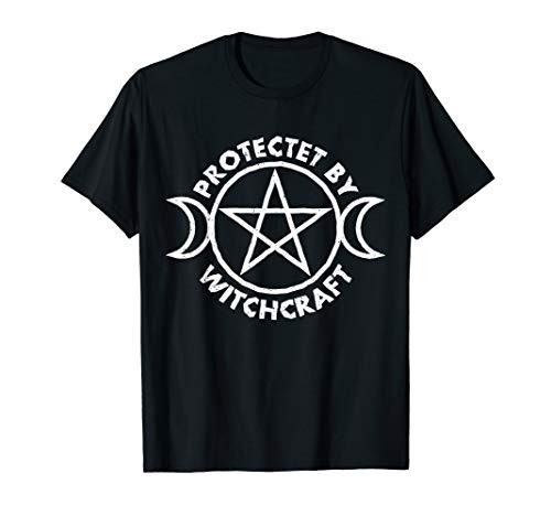 Halloween Witch Wicca Pentagram Protected By Witchcraft T-Shirt