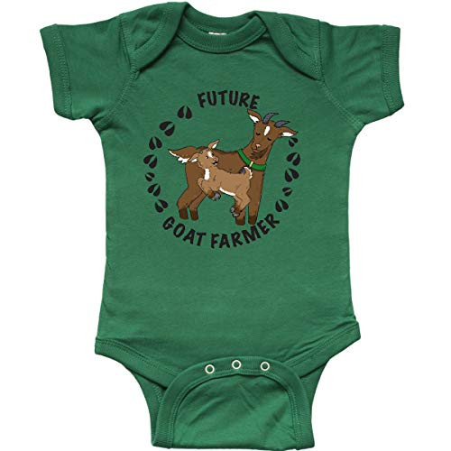 inktastic Future Goat Farmer with Cute Goats Infant Creeper 6 Months Kelly Green