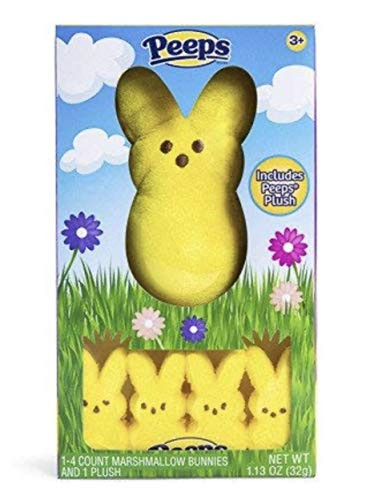 Peeps Gift Set - Yellow Marshmallow Peeps Bunnies with Yellow Peeps Plush