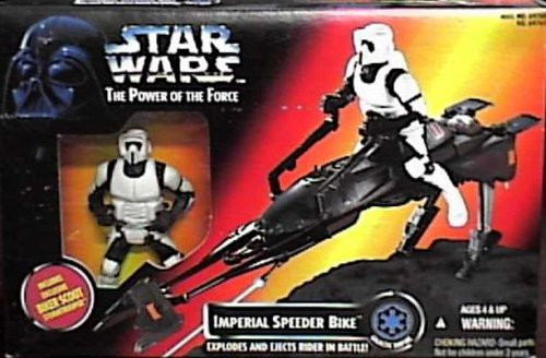 Star Wars Power of the Force Imperial Speeder Bike with Biker Scout Action Figure