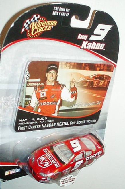 Kasey Kahne 9 Dodge Charger 1st Career Win Richmond 2005 1/64 Scale Diecast with Victory Lane Commemoration Sticker Winners Circle 2005 Kasey Kahne 9 Dodge Charger 1st Career Win Richmond 2005 1/64 Scale Diecast with Victory Lane Commemoration Sticker Winners Circle 2005