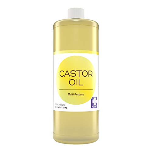 MD.LIFE Castor Oil - 32 Oz - 100 percent Pure Castor Oil For Hair Growth Oil Face Moisturizer Scalp Hair Growth Serum And Eye Lash Serum