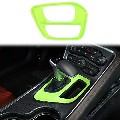 Voodonala for Challenger Gear Shift Covers Trim for 2015-2020 Dodge Challenger ABS Green 1pc
