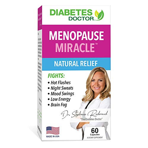 Diabetes Doctor Menopause Miracle - Natural Menopause Relief for Women - Multi-Symptom Relief - Fights Hot Flashes  and  Night Sweats - Natural Hormone-Free Supplements