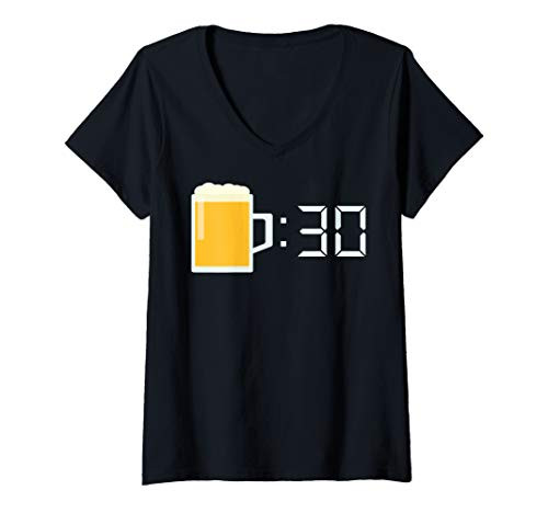 Womens Beer 30 Funny Craft Brewery V-Neck T-Shirt