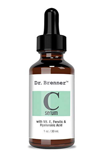 Dr. Brenner Vitamin C Serum 20 percent Pure L-Ascorbic Acid Ferulic Acid Vitamin E and Hyaluronic Acid for Face and Eyes Natural Anti Aging Anti Wrinkle 1oz. Dr. Brenner Vitamin C Serum 20 percent Pure L-Ascorbic Acid Ferulic Acid Vitamin E and Hyaluronic Acid for Face and Eyes Natural Anti Aging Anti Wrinkle 1oz.