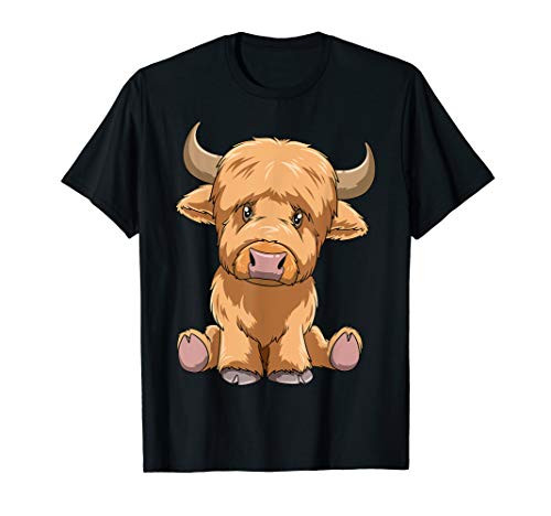Cute Scottish Highland Cow Scotland Lovers T-Shirt