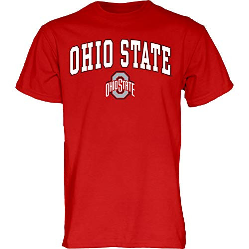 NCAA Ohio State Buckeyes Mens T Shirt Team Color Arching Over Ohio State Buckeyes Red Large