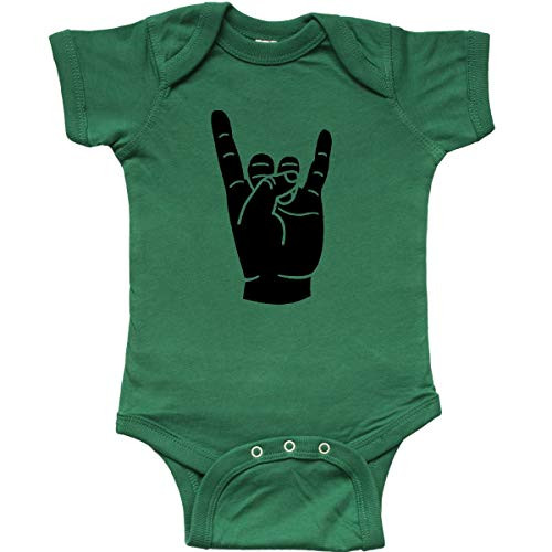 inktastic Rocker Horns Infant Creeper 6 Months Kelly Green
