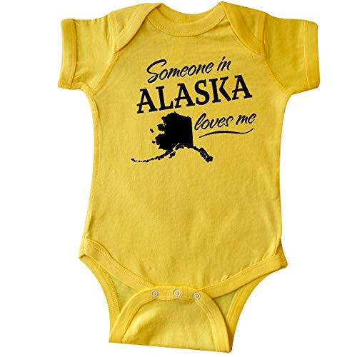 inktastic Someone in Alaska Loves Me Infant Creeper 6 Months Yellow inktastic Someone in Alaska Loves Me Infant Creeper 6 Months Yellow