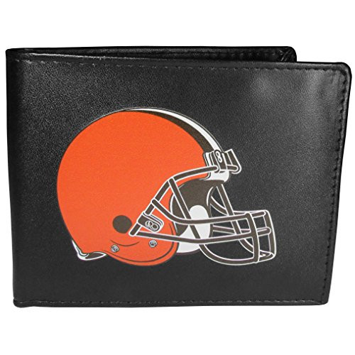 NFL Siskiyou Sports Mens Cleveland Browns Bi-fold Wallet Large Logo One Size Black