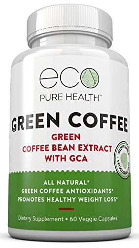 Green Coffee Bean Extract  Pure Natural Appetite Suppressant  50 percent Chlorogenic Acid  by Eco Pure Health