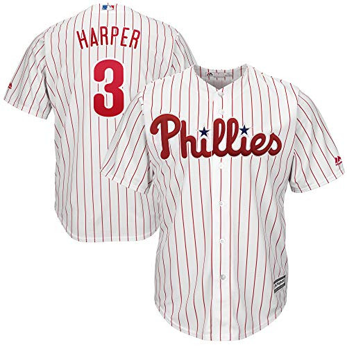 Outerstuff Bryce Harper Philadelphia Phillies White Youth 8-20 Cool Base Home Jersey -Large 14/16-