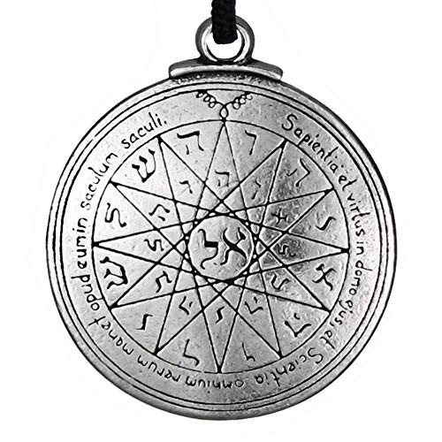 Pewter Key of Solomon Pentacle of Mercury Talisman Pendant