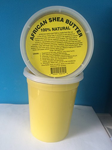 afrikaimports African Shea Butter 100 percent Natural 32 oz Yellow