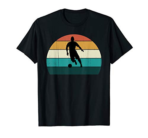 Retro Soccer Player Vintage Cross / Dribble Dodge Goal Gift T-Shirt