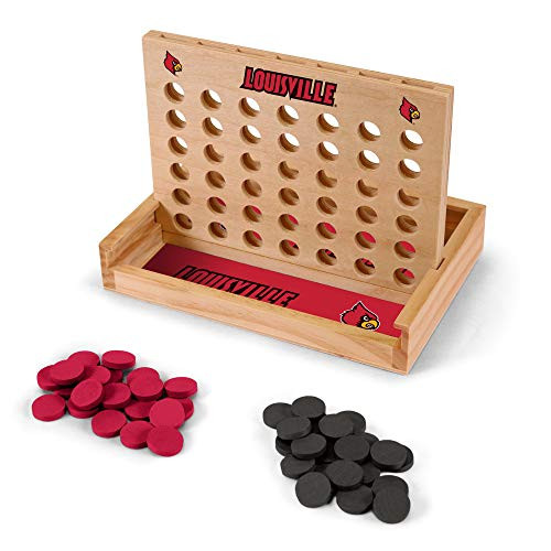 Wild Sports NCAA College Louisville Cardinals Table Top Four In A Row Game