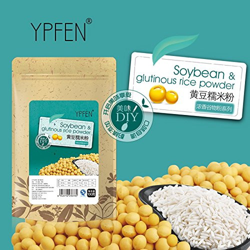 YPFEN fast food grains soybean glutinous rice flour cooked bean glutinous rice powder milk box material 100g Glutinous Rice Rolls with Sweet Bean Flour