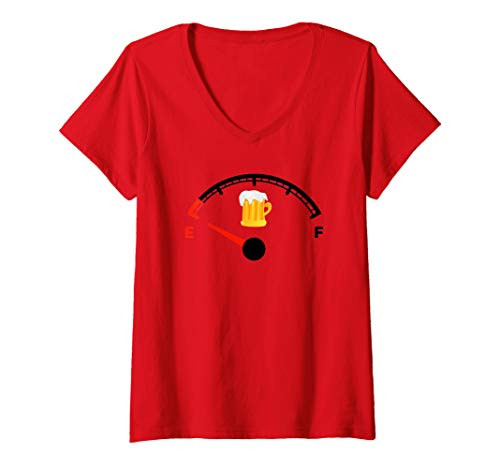 Womens Funny Bar Alcohol Drinking Party Beer Brew Craft Gift V-Neck T-Shirt