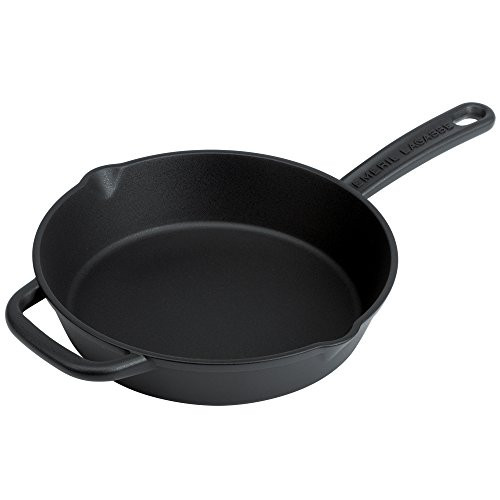 Emeril Lagasse 62982 Pre-Seasoned Cast Iron Skillet, 12", Black