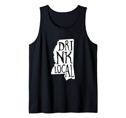 Drink Local Mississippi State Outline Craft Beer Tank Top Drink Local Mississippi State Outline Craft Beer Tank Top