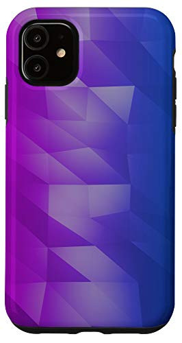 iPhone 11 The Purple Blue Gray Geometric Polygonal Triangles Gradient Case