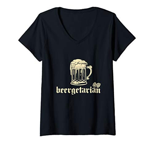 Womens Craft Beer Beergetarian Brewer Brewery Beer Drinking V-Neck T-Shirt Womens Craft Beer Beergetarian Brewer Brewery Beer Drinking V-Neck T-Shirt