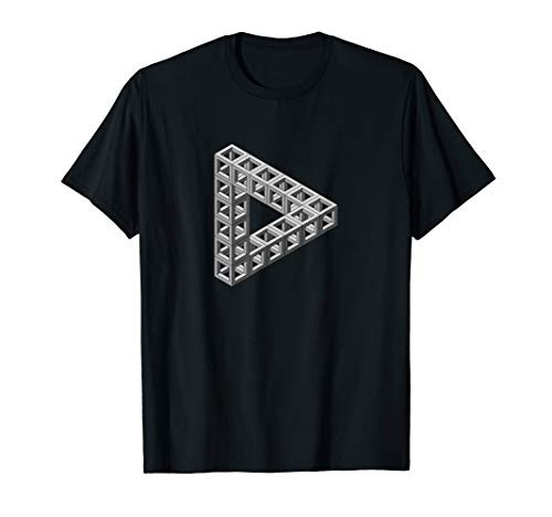 Impossible Triangle Optical Illusion Eye Trick Gift Tee T-Shirt