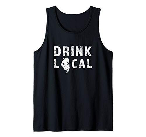 Drink Local Illinois Craft Beer IL Breweries Souvenir Gift Tank Top Drink Local Illinois Craft Beer IL Breweries Souvenir Gift Tank Top