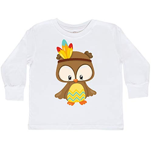 inktastic Thanksgiving Owl Brown Toddler Long Sleeve T-Shirt 5-6 White 3a0be