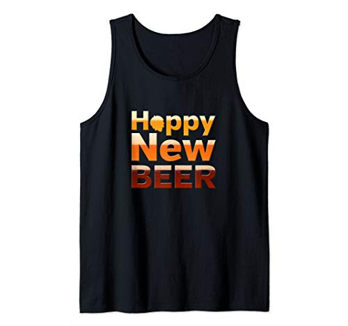 Hoppy New Beer Funny Happy New Year for craft beer lovers Tank Top