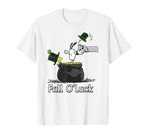 Peanuts Snoopy and Woodstock St. Patrick Gold T-shirt