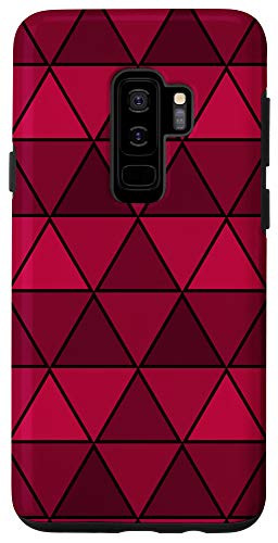 Galaxy S9 Plus Simple Geometric Pattern Red Triangle Polygons Modern Case