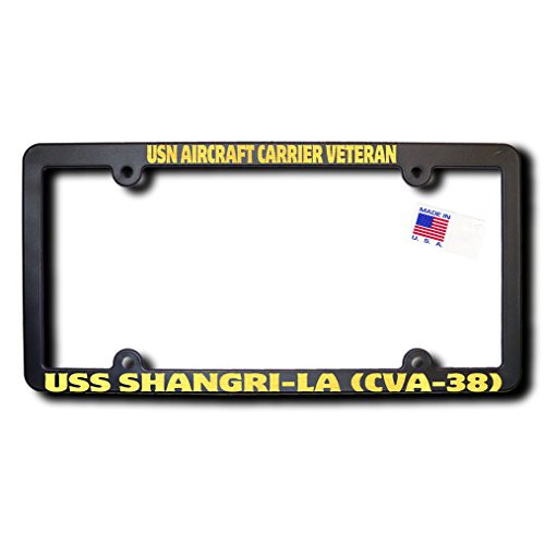 James E. Reid Design USN Aircraft Carrier Veteran USS Shangri-LA -CVA-38- Frame w/Reflective Gold Text